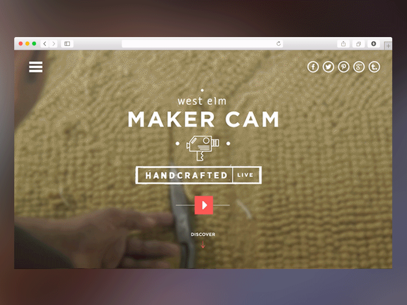 Maker Cam Landing Page diy landing page ui video