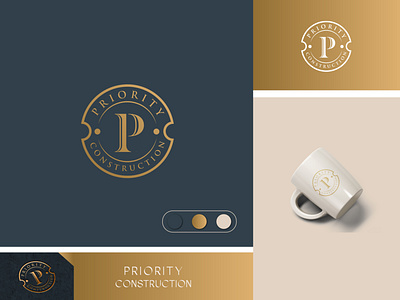 PRIORITY CONSTRUCTION | LOGO & BRAND IDENTITY brand identity construction logo luxury real estate