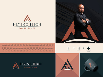 FLYING HIGH CONSULTANT | BRANDING brand identity branding consulting financial investment logo design monogram