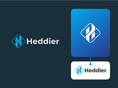 Heddier Logo Design brand identity branding design logo monogram