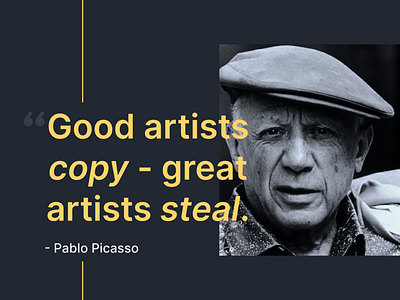 Quotes Layout - Pablo Picasso by Lis Anisa Fazrin on Dribbble