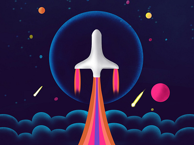 Digital Art - Space Rocket | Procreate