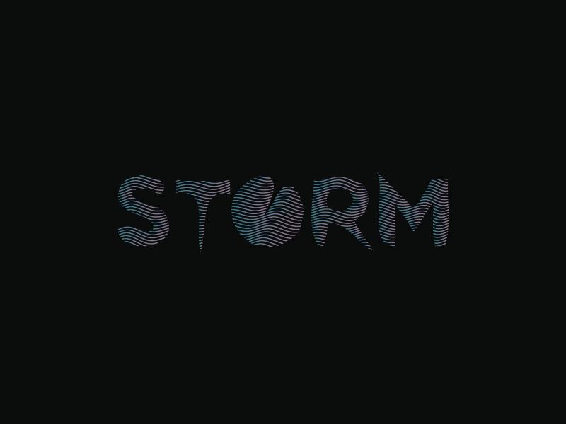 Storm gif gradient logo storm type