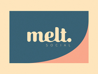 Melt business card logo melt pastel soft tone warm