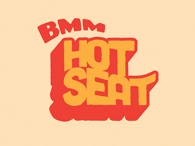 Hot Seat 70s illustrator logo type vector