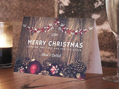 Christmas Card Canva invitation merry christmas traditional christmas card
