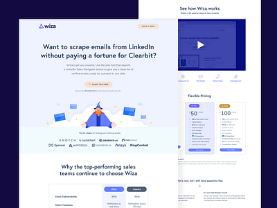 Wiza - Landing Page uidesign