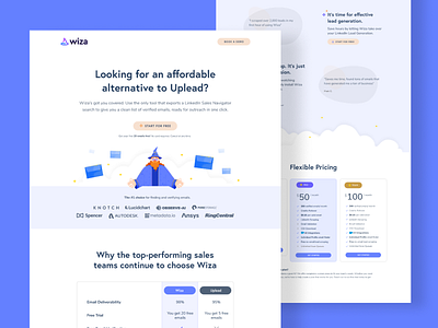 Wiza - Landing Page uidesign