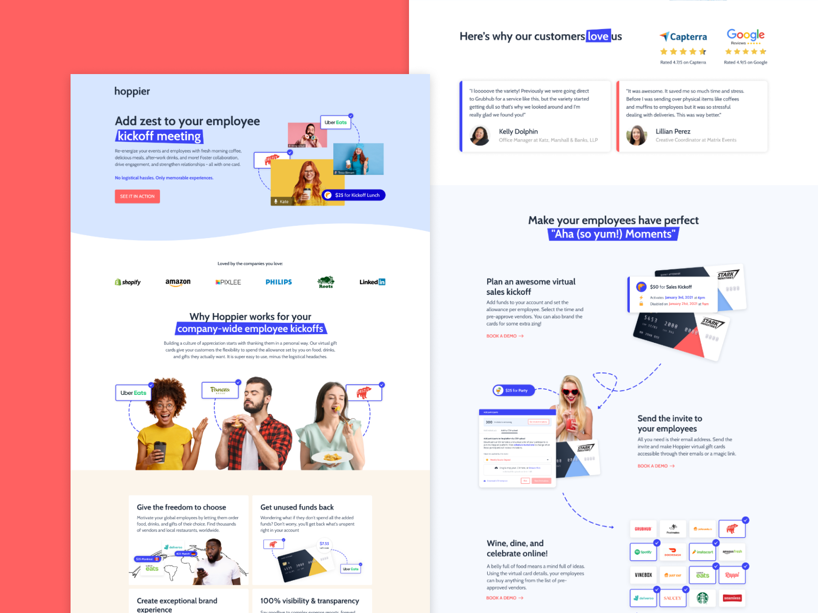 Hoppier - Landing Page Design by Kate Payba for Hey Digital on Dribbble