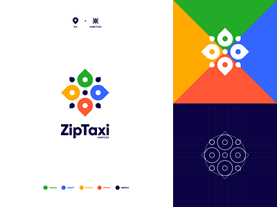 ZipTaxi Branding app application branding logo logo design rebrand taxi taxi app