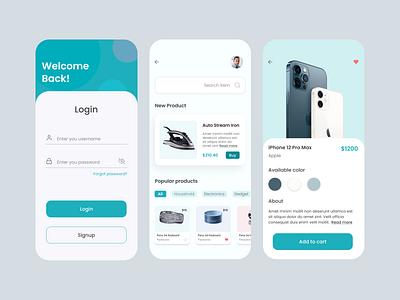 Ecommerce App app template clean design ecommerce app ecommerce business ecommerce shop fresh design minimal design mobile app design shopping app uiuxdesign