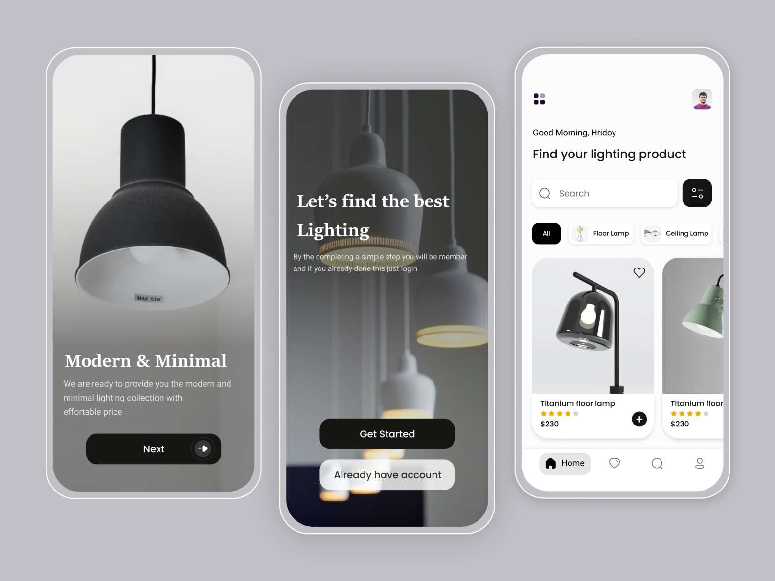 Lighting Store App Concept by Abdul Al Mamun on Dribbble