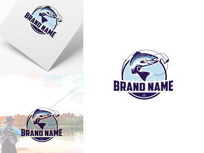 fishing logo design fish logo vector