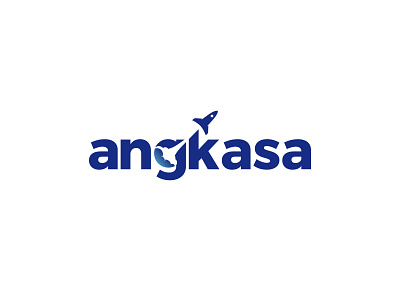 Angkasa branding design logo minimal wordmark