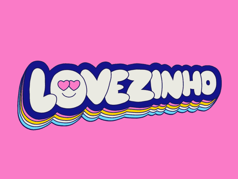 Lovezinho - Valentine's Stickers animation gif lettering loop valentines day