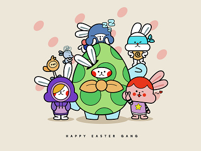 #EasterGang character design illustration vector