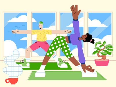 Yoga! branding character design illustration illustrator vector