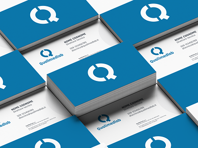 QualiMedLab Business Card business card design logo design print design