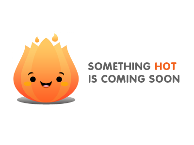 Something Hot coming soon cute fire hot kawaii orange retro