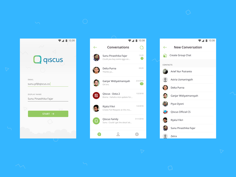 qiscus-react-native-sample-app-by-sunu-pinasthika-fajar-on-dribbble