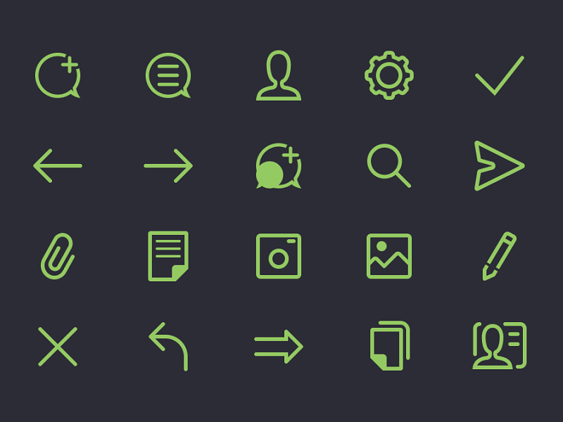 Chat App - Icon Set by Sunu Pinasthika Fajar on Dribbble