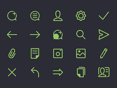 Chat App - Icon Set chat icon minimalist outline simple