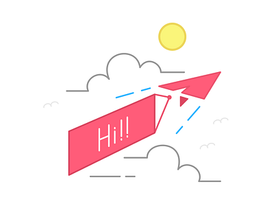 Send Message Illustration message minimalist paper plane send simple