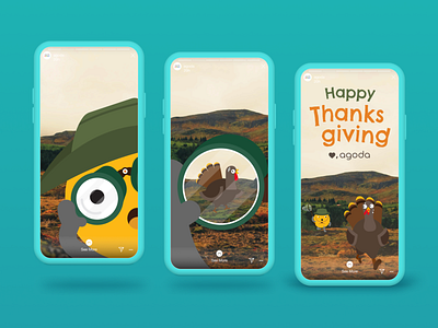 Social Media - Happy Thanksgiving Post agoda branding design social media thanksgiving