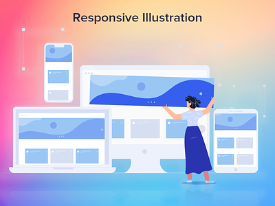 Responsive Illustration dailydesign design illustration illustrator minimal vector website