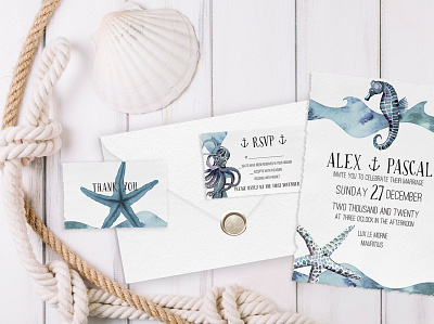 marine wedding cards design blue design marine ocean sea wedding wedding card wedding invitation