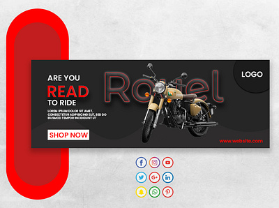 Royel Bike Facebook Cover Design banner ads banner design cover photo design facebook cover facebook cover design fb cover instragram post postcard poster design social media design