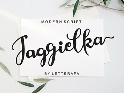 Jaggielka -Modern Script Font branding calligraphy font jaggielka letterafa letterafa studio logos love modern script valentine wedding invitation