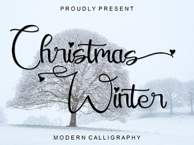 Christmas Winter - Modern Calligraphy Font branding calligraphy christmas font letterafa logos love modern script studio template valentine winter