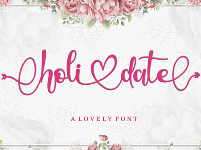 Holidate - A lovely font background branding calligraphy design easter font graphic handwritten letterafa lettering logo logos modern script studio template typeface valentine wallpaper