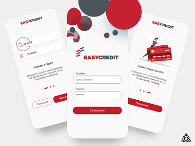 EasyCredit Fintech App app branding design fintech ui ux