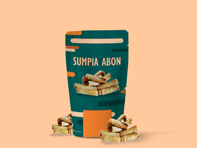 SUMPIA ABON Sachet brand desain kemasan packaging snack
