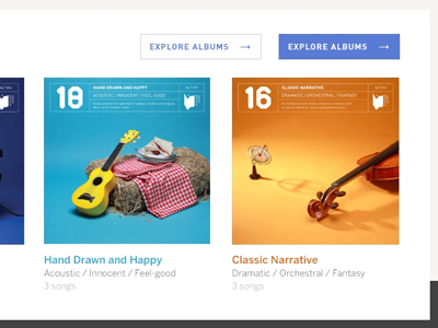 Music Player albums clean flat music play player thumbnails