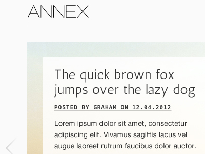 Annex Homepage