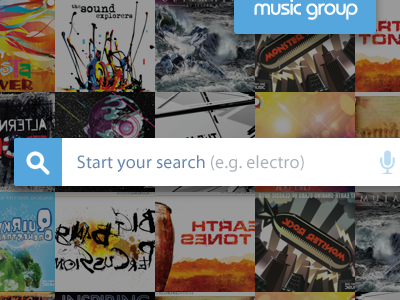 Music search client - Pitch music search ui ux web design