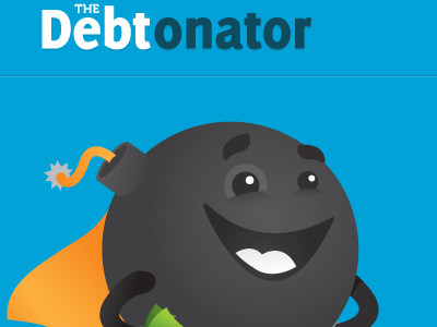 Debtonator - In situ! illustration logo