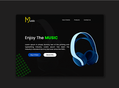 Music Web App Design branding graphic design logo music accessories music app design ux design for music