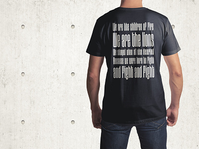 Childen Of Fire T-Shirt condensed font lyrics mockup shirt tshirt tshirt print typography