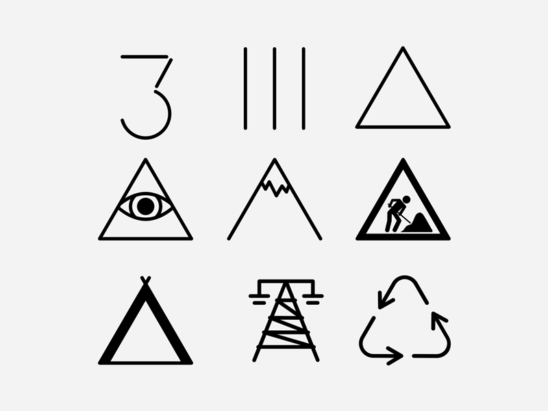 Evolving Three – Semiotic Series freebie icons semiotic three triangle