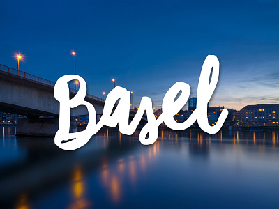 Basel basel landscape lettering long exposure photography photograph rhine script type
