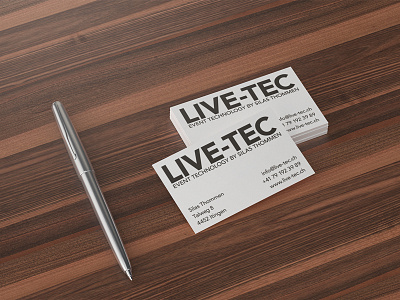 Business Card LIVE-TEC businesscard layout logo print