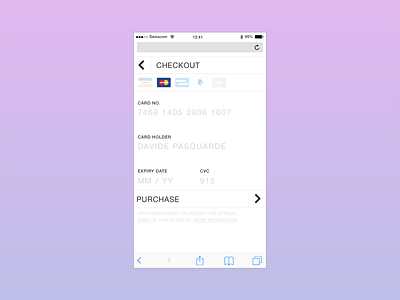 Daily Ui #002 – Credit Card Checkout