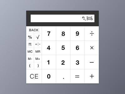 Daily UI #004 – Calculator dailyui ui ui challange user interface