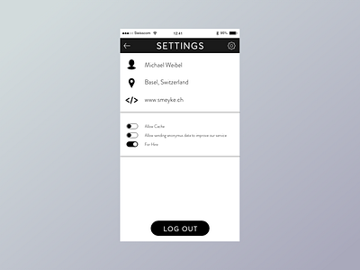 Daily UI #007 – Settings dailyui ui ui challange user interface