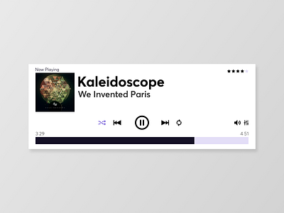 Daily UI #009 – Music Player dailyui ui ui challange user interface