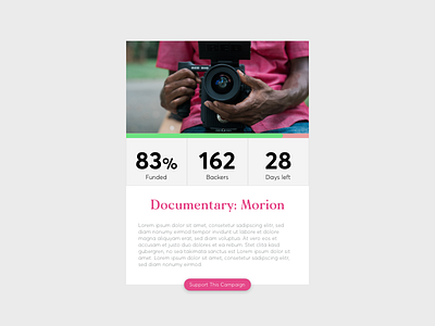 Daily UI #032 – Crowdfunding Campaign